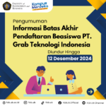 Informasi Pendaftaran Beasiswa PT. Grab Teknologi Indonesia