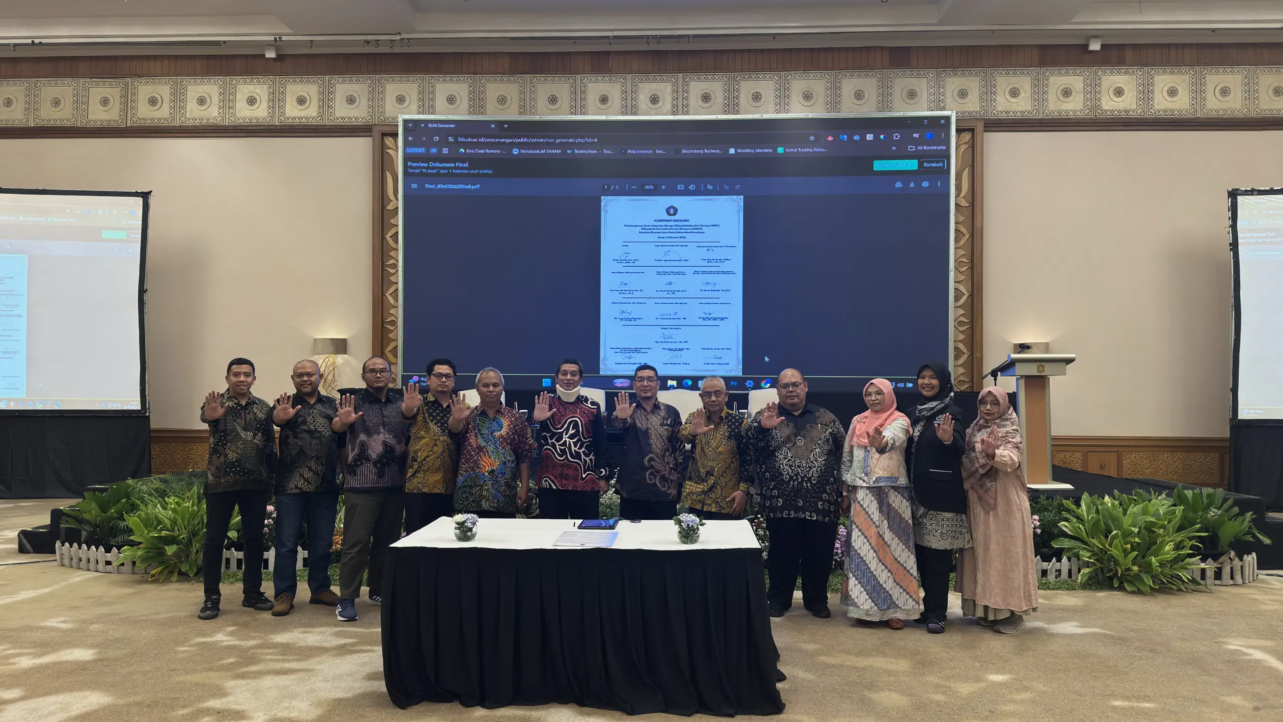 FEB UB Mantap Gencarkan Anti Korupsi Melalui Pencanangan Zona Integritas