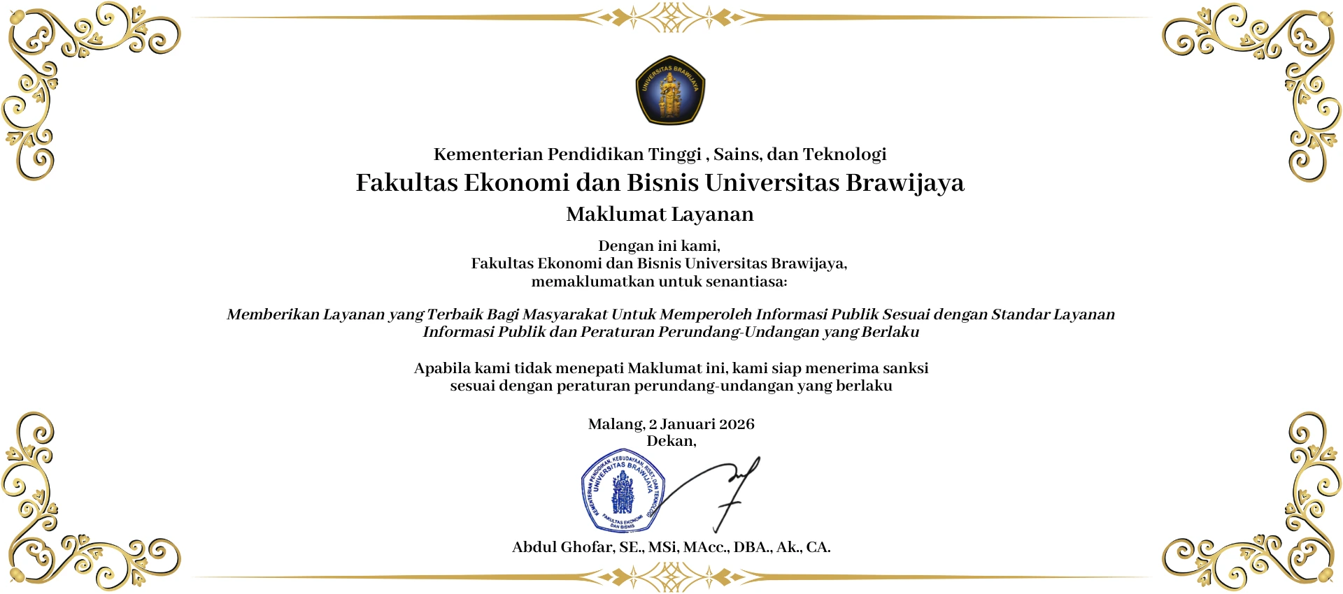MAKLUMAT LAYANAN