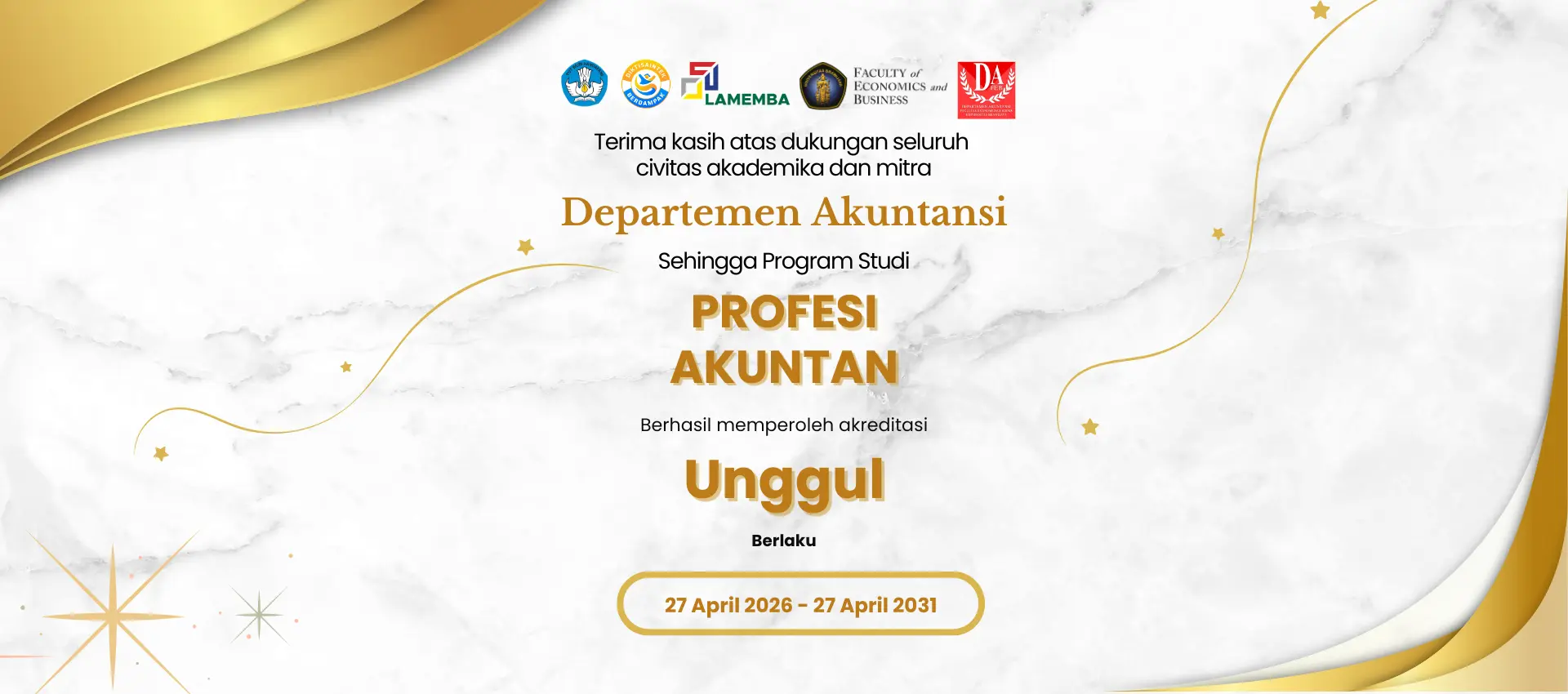 PPAk Terakreditasi “Unggul” oleh LAMEMBA