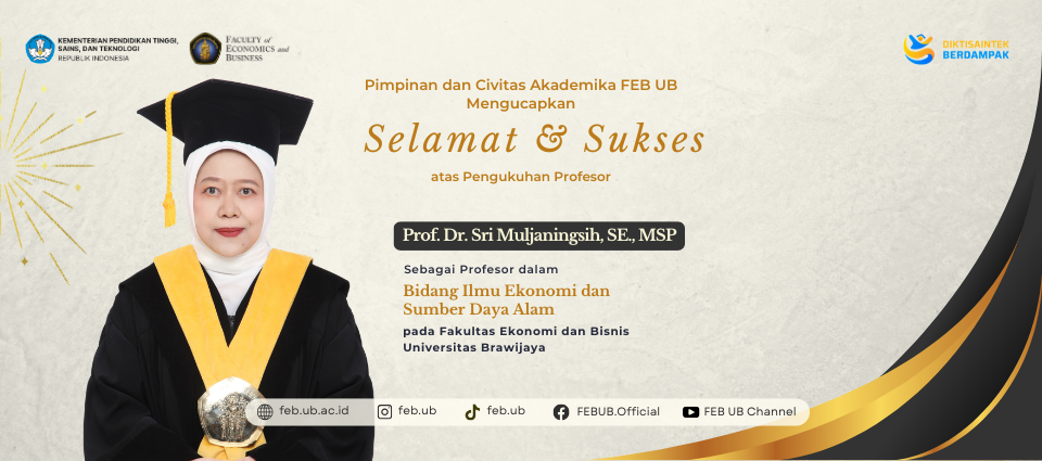 Pengukuhan Guru Besar Prof. Dr. Sri Muljaningsih, SE., MSP